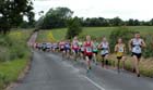 Soon after the start of the Tynedale 10k Road Race with Alyson Dixon tucked in.